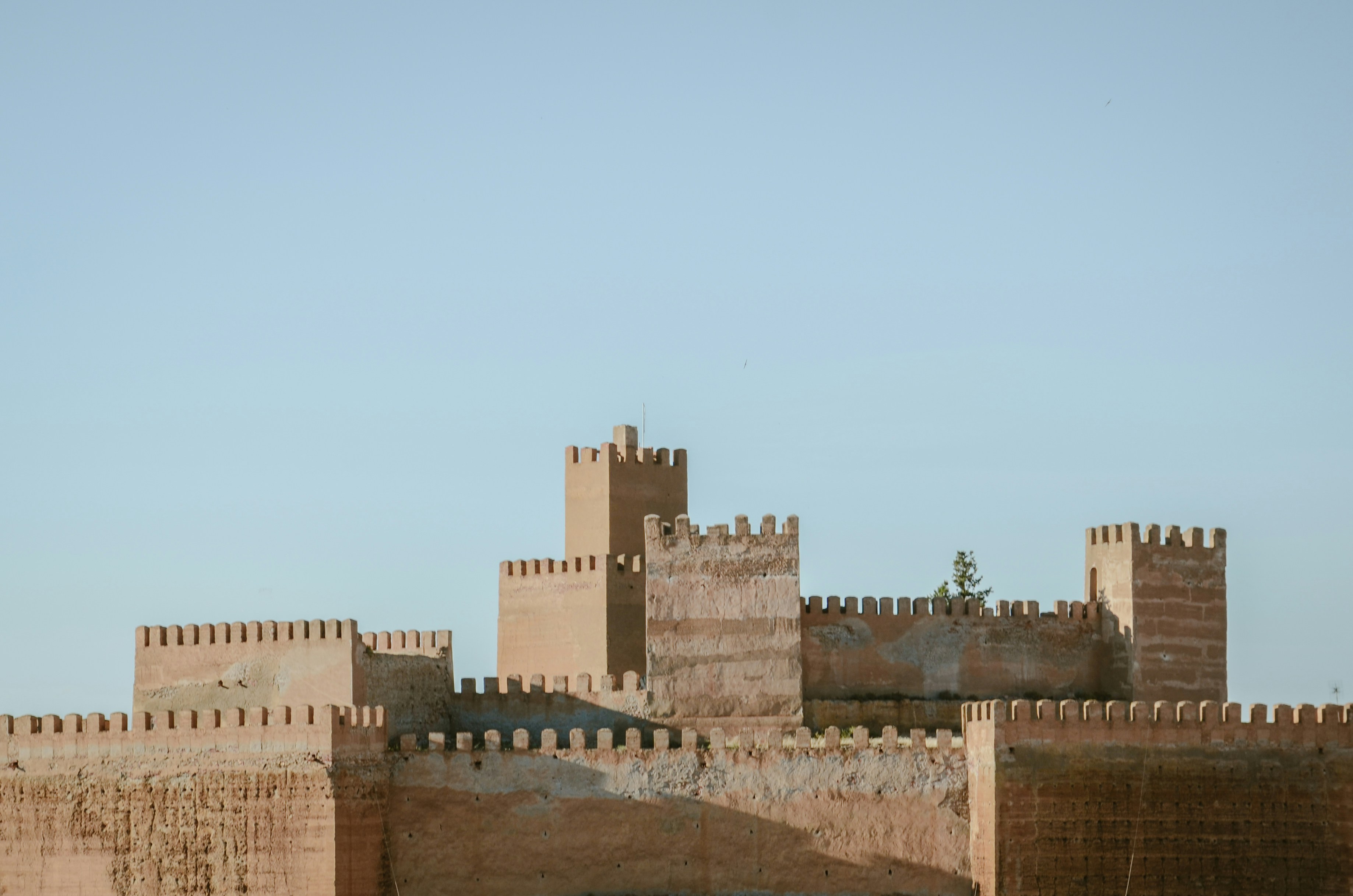 Spanish town and olive groves